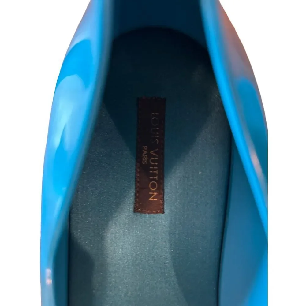 Louis Vuitton Elektrochoc Blue Rubber Sandals 38/8‎